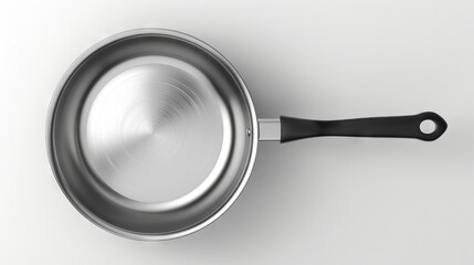 A pan with a handle on a white background.