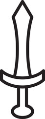 Sword Icon Line Illustration