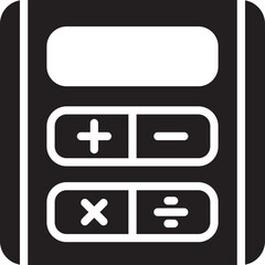 Obraz premium Calculator Glyph Icon
