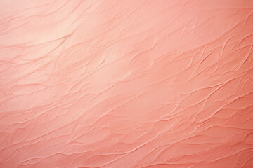 Peach color foil texture with metallic luster, crumpled texture polished glossy abstract background with copy space