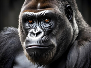Obraz premium Majestic Western lowland gorilla in prime.