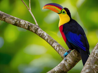 Fototapeta premium Tropical Serenity. Toucan Amid Costa Rican Jungle.