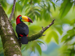 Vibrant Costa Rican Jungle. Toucan's Perch.