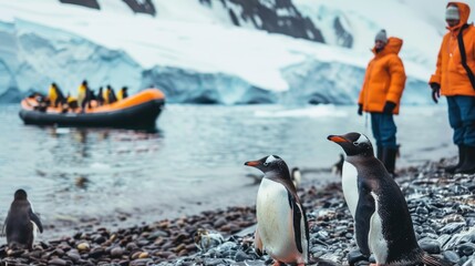 Penguin Watching in the Wildlife of Antarctica