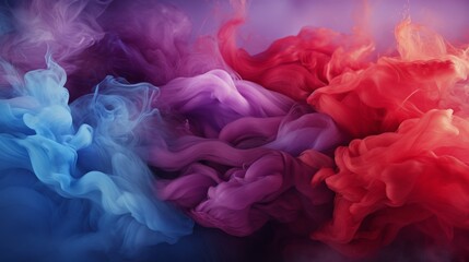 Fototapeta premium Group of Colored Smokes on Black Background