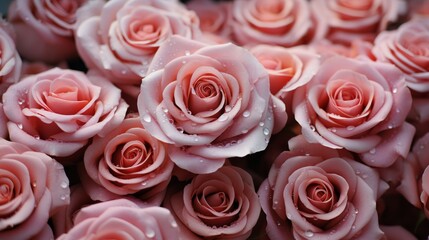 Naklejka premium Bouquet of Pink and White Roses