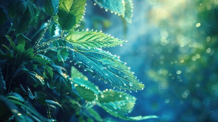 Beautiful Natural Background with Plants. Botanical Wallpaper.