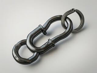 Obraz premium A metal chain with two rings on it.