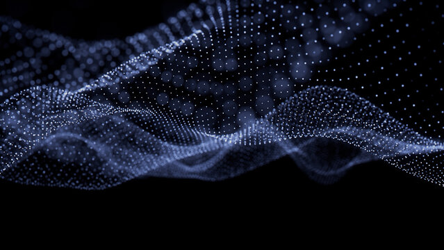 Network Cyber Security Concept. Blue, Futuristic Digital Style. 3D Render.