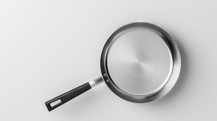 A pan with a handle on a white background.