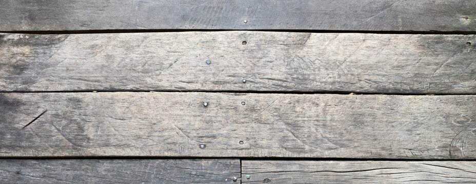 Authentic Rustic Wood Texture Background. Premium, Grey Board Banner with copy-space.