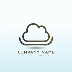 R and M cloud vector logo design