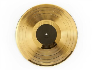 A gold record is shown on a white background.