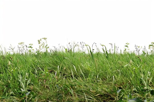 A grassy field with a white background.
