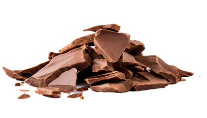 Fototapeta premium chocolate pieces isolated on white