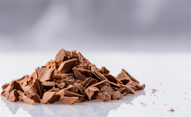 Fototapeta premium chocolate pieces isolated on white