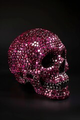 Sparkling Pink Crystal Encrusted Skull

