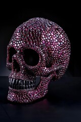 Sparkling Pink Crystal Encrusted Skull
