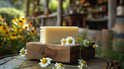 Soaps and Daisies on Table