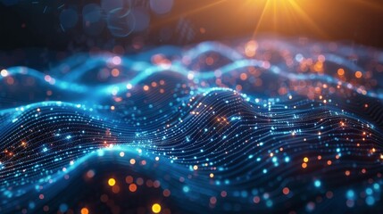 Fototapeta premium Close Up of Chain on Black Background