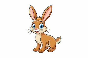 hare cartoon vector illustration