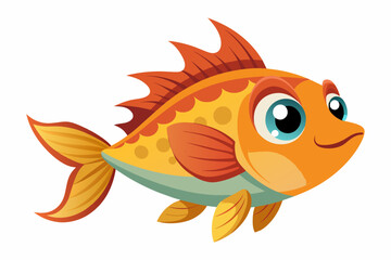 hogfish cartoon vector illustration