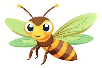  bee cartoon vector illustration