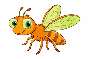  bee cartoon vector illustration