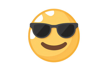 a yellow smiley face wearing sunglasses
