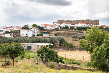a view of Segura de Leon, comarca of Tentudia, province of Badajoz, Extremadura, Spain