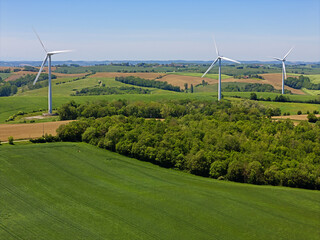 Obraz premium Nature et éoliennes