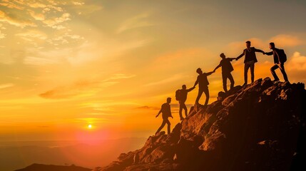 Working with a team spirit can quickly lead to success,teamwork and leadership concept : Generative AI