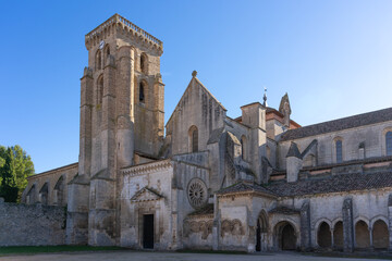 Obraz premium The Huelgas monastery in the city of Burgos in a sunny day. Castilla y Leon, Spain.