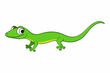Fototapeta premium Green lizard icon isolated on white background vector illustration 