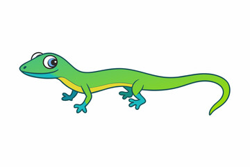 Green lizard icon isolated on white background vector illustration 