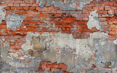 Aged red brick wall with uneven textured surface.
