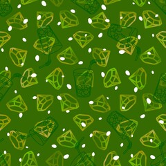 Cartoon diamonds seamless cocktails pattern for wrapping paper and fabrics