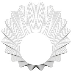 Outline decorative shape wavy line vector