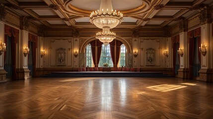 Classic ballroom for award ceremony Generative AI