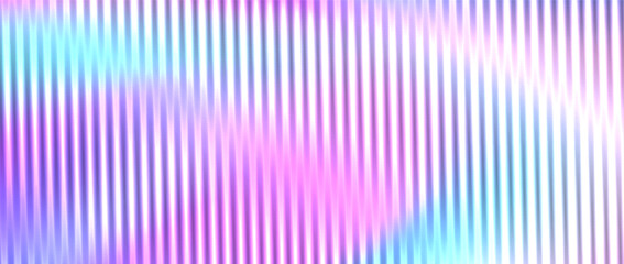 Corrugated iridescent background ribbed glass effect. Gradient textured abstract pattern. Rainbow prism effect wallpaper. Vector illustration modern geometric blurry design