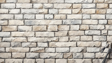 Obraz premium white brick wall with green ivy climbing along it