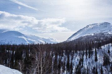 Hibiny mountains, springtime at Russian Nord, sunshine