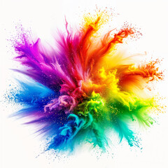 Obraz premium A vibrant explosion of color, with each burst of color appearing as a different hue, creating a dynamic and eye-catching display.