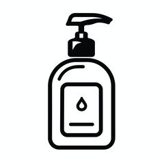 Fototapeta premium Liquid soap container bottle icon hygiene concept vector illustration
