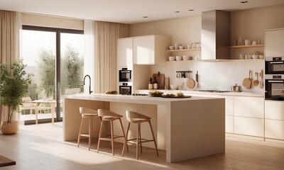 Sustainable Living: Eco-Chic Kitchen with Modern Minimalist Design