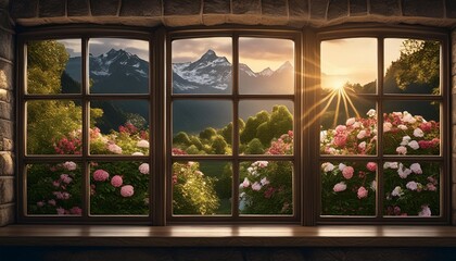 photorealistic windows display window for background