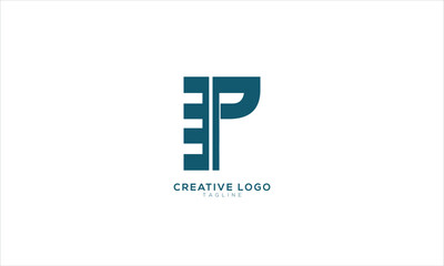Obraz premium EP PE Abstract initial monogram letter alphabet logo design