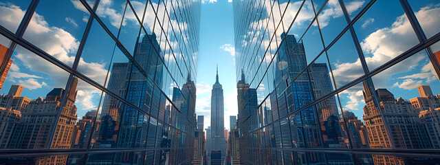 Beautiful mirrored skyscrapers