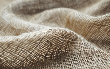 Textured beige burlap fabric background with a close-knit weave pattern.