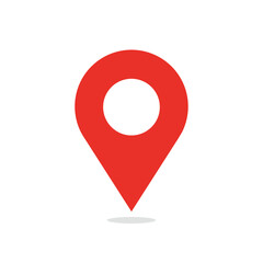 Vector red pin point. map address location pointer symbol